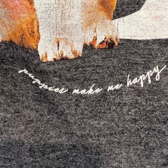 Puppies Make Me Happy T-Shirt. One Size. Measures L-XL. - Picture 3 of 10